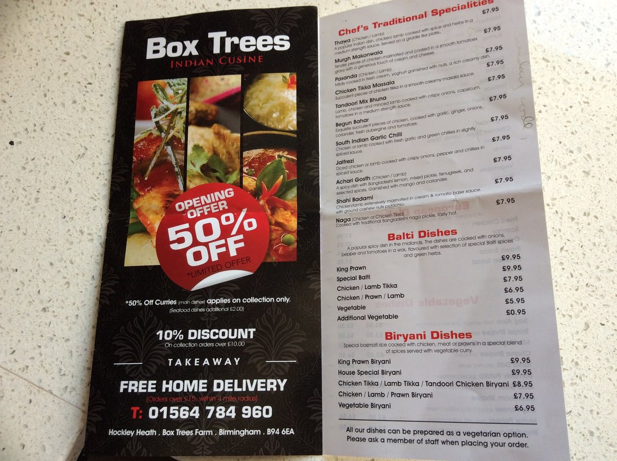 BOX TREES INDIAN RESTAURANT & TAKEAWAY, Hockley Heath - Photos ...