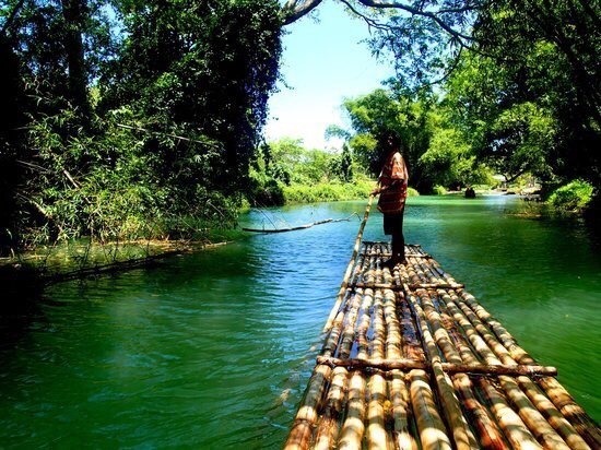 Rafting the Martha Brae River