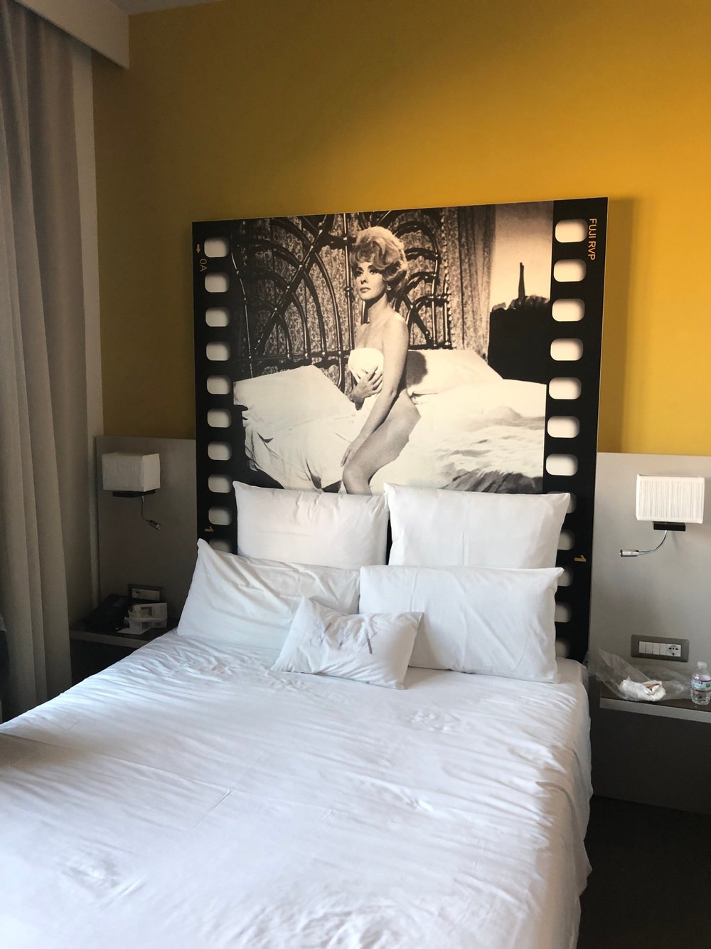 Over our bed: one of Italy’s cultural icons of the entertainment industry, Gina Lollobrigida