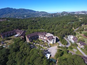 The Forest Lodge at Camp John Hay in Luzon, image may contain: Building, Outdoors, Vegetation, Woodland