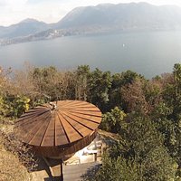 Vista aerea della Casa dell'orologiaio - aerial view by drone.