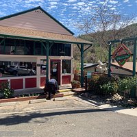 Quaint little building off of the main street.