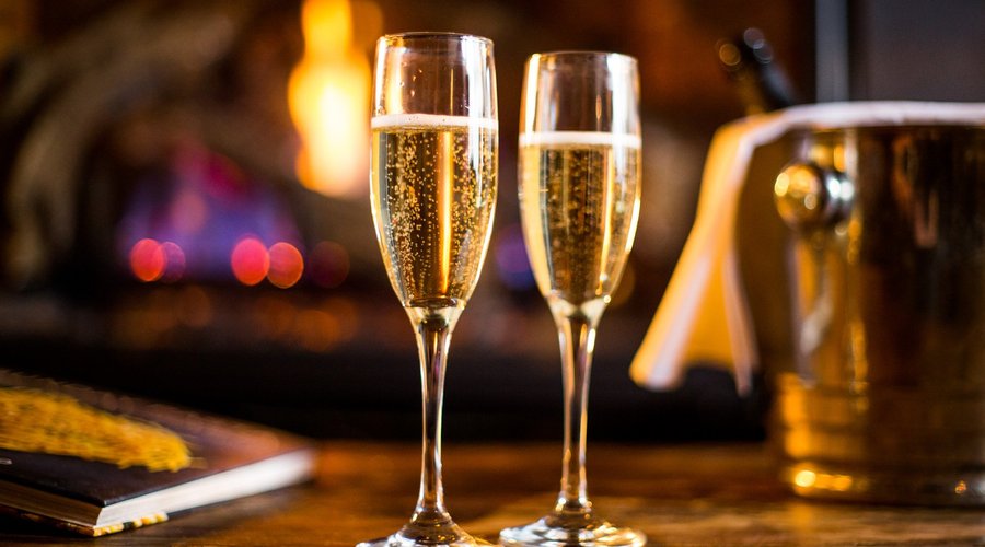 Champagne by the fire