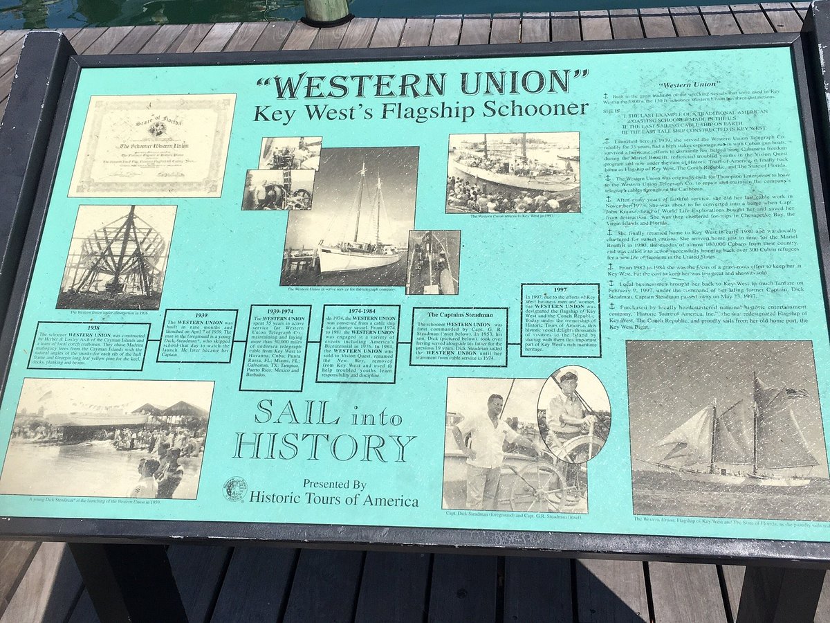 Florida Memory • Close-up view of the historic schooner Western Union -  Key West, Florida.