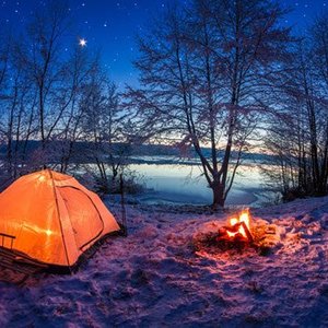 Camping by the river