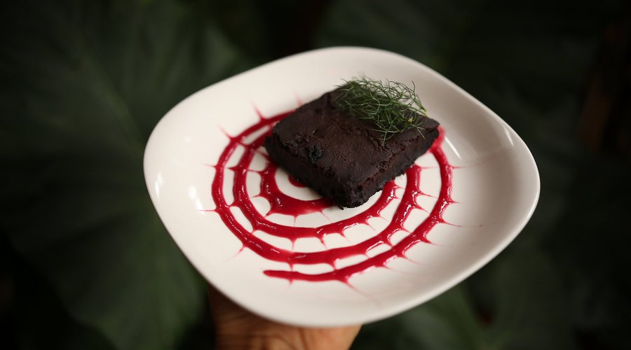 Love Chocolate Brownie? 
We offer Traditional & Vegan w. Strawberry Coulis. Both Delicious & Made with love!