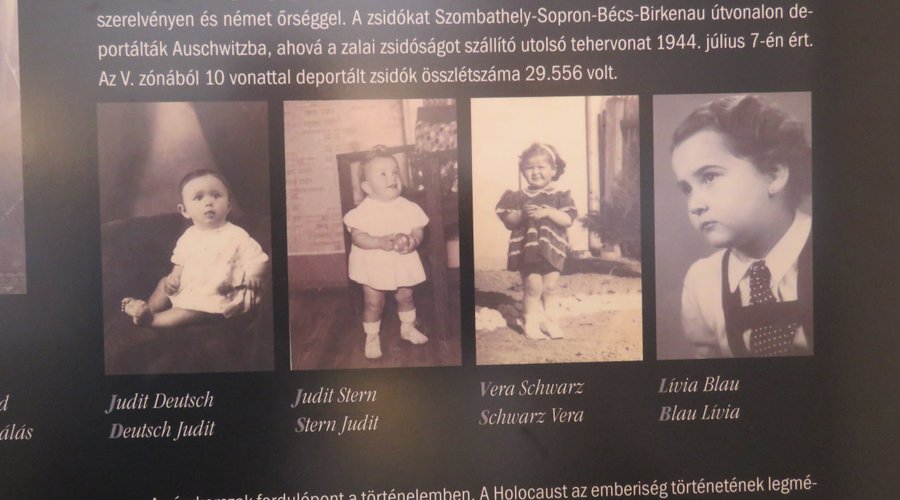 Synagogue in Lenava, part of exhibition - children victims