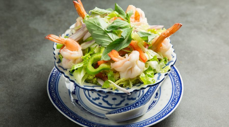 Salade de crevettes à la citronnelle