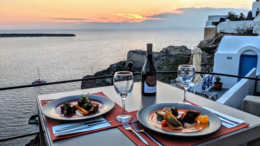 Sunset dinnet at Ombra restaurant
