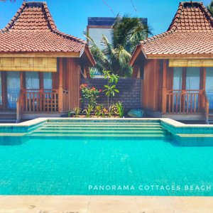 cottages just 2 steap from your morning swimming on the 40 meter long pool!