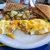 My omelette after the 1st bite.