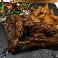 Pork ribs in BBQ sauce