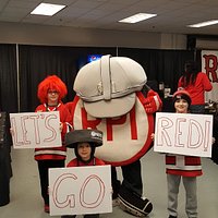 RPI fans with old school puckman!! Let's Go Red!!