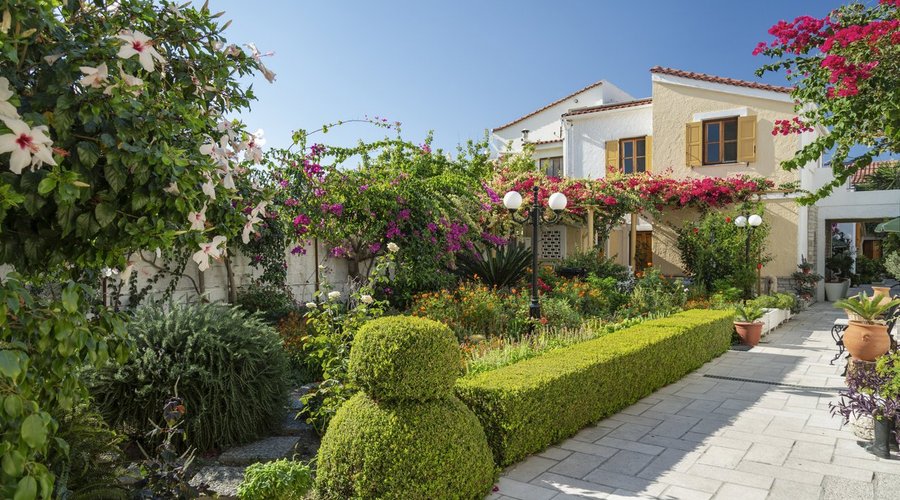 The famous garden of the Hotel