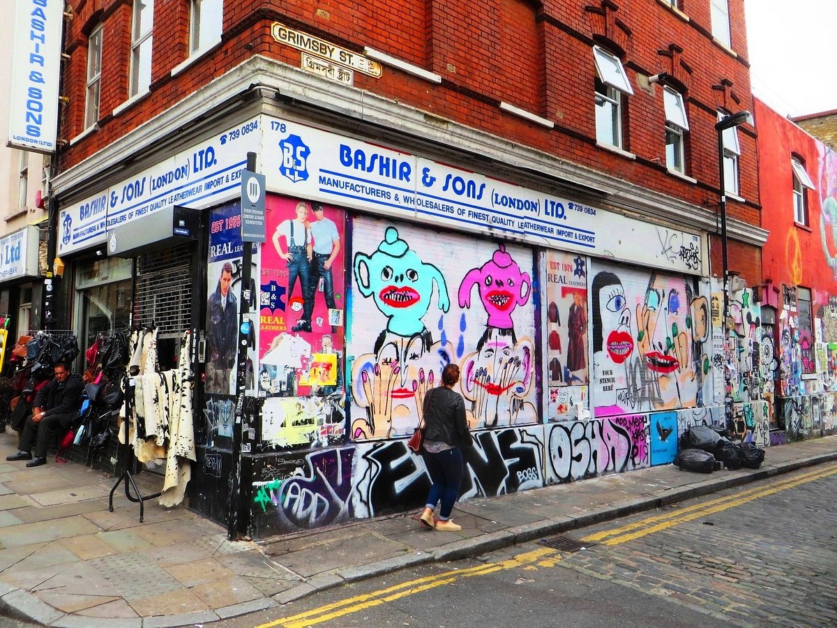 Brick Lane in East End of London Famous for Brick Lane Market and