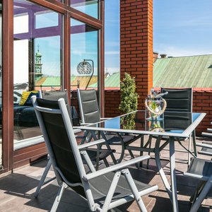 The terrace in the Penthouse apartment