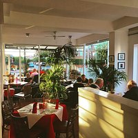 Inside on a bright summers day