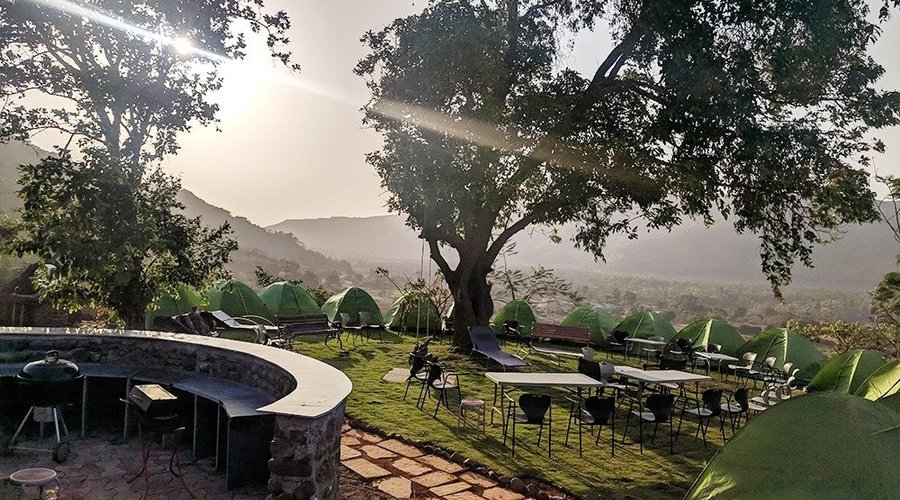 camping at Trikaya Retreat