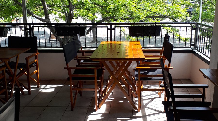 Upstairs patio.