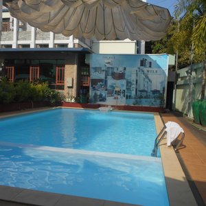Umbrella over the pool