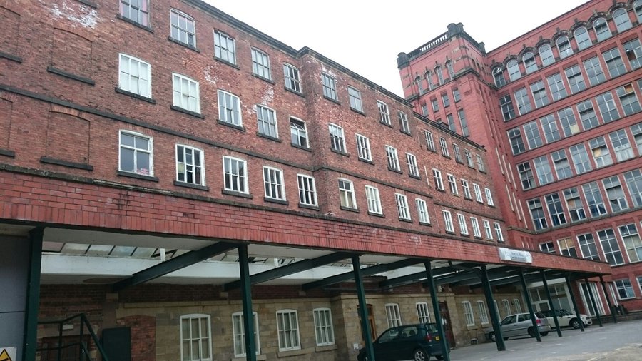 East Mill towering next to North Mill