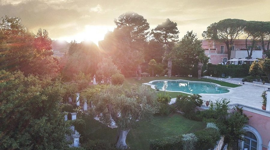 Welcome to Villa San Martino. Pool view from the sky