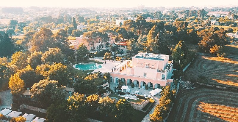 Welcome to Villa San Martino. Hotel view from the sky