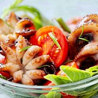 Baby octopus salad