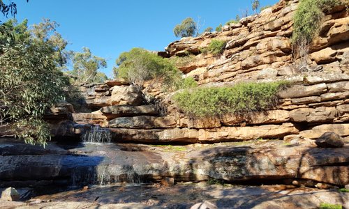 Store Creek. This beautiful natural amphitheater is waiting beyond the end of the walking track.