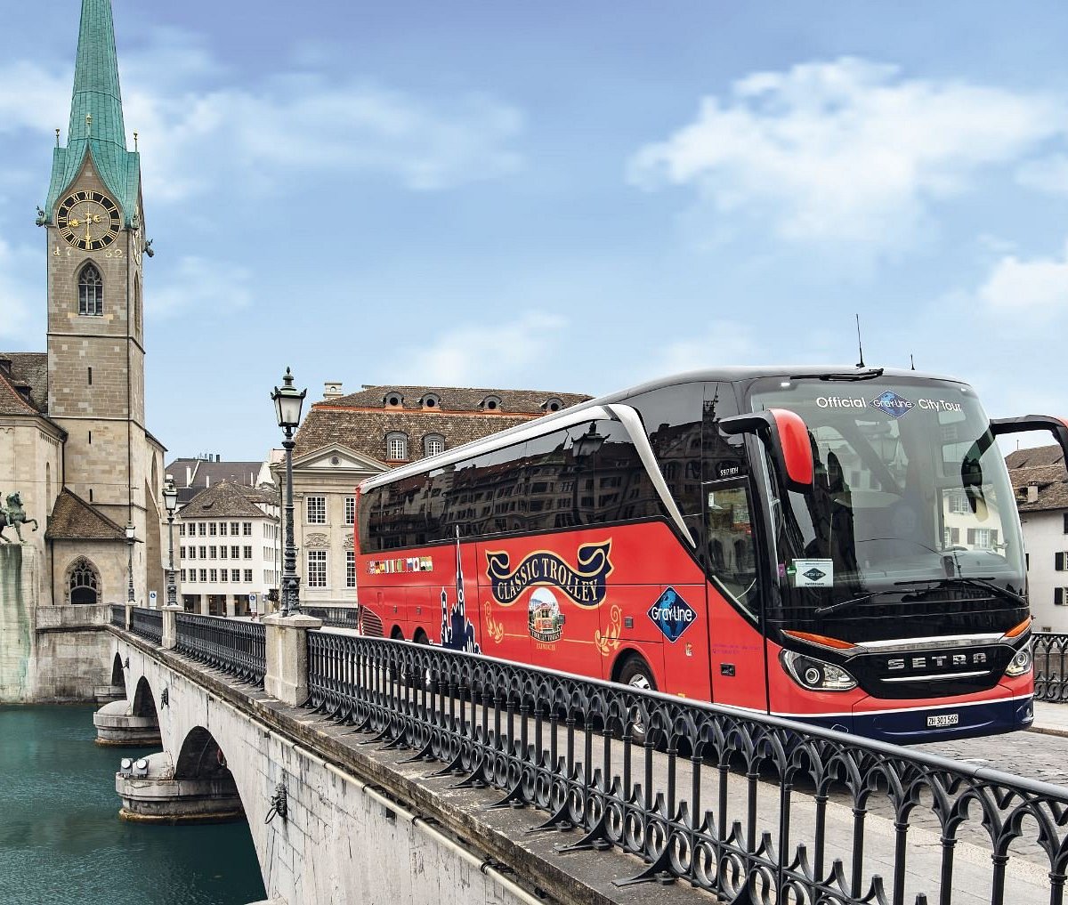 zurich city tour by reinvented classic trolley