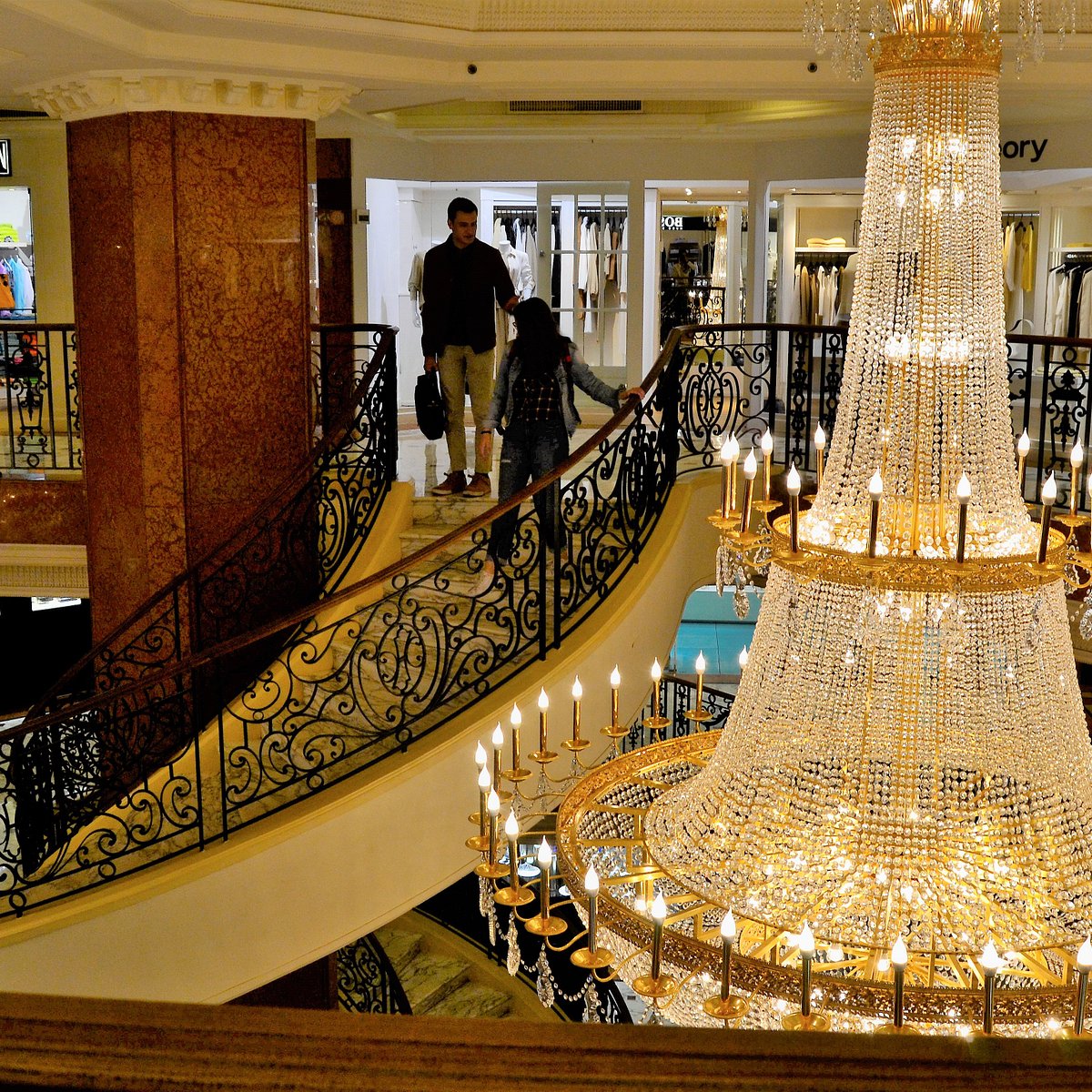 Monaco, Monte Carlo, Chinese Tourists Shopping in Louis Vuitton