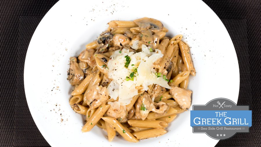 CRETAN RICOTTA !!!
rigatoni with olives, sun-dried tomatoes and cretan cream cheese