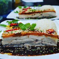15hour roasted Pork belly with crackling, vietnam 5 spices, lemongrass, shallot