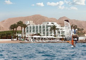 Herbert Samuel The Reef Eilat in Eilat, image may contain: Hotel, Resort, Waterfront, Summer