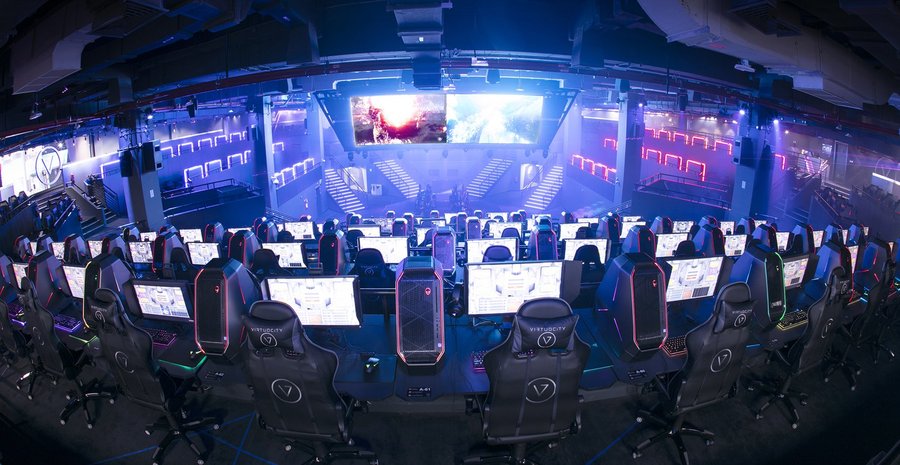 A wide angel shot of the Virtuocity Arena 