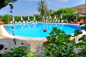 Alkyon Apartments & Villas Hotel in Lefkada, image may contain: Hotel, Resort, Villa, Pool