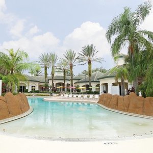 Beautiful beach style walk in swimming pool
