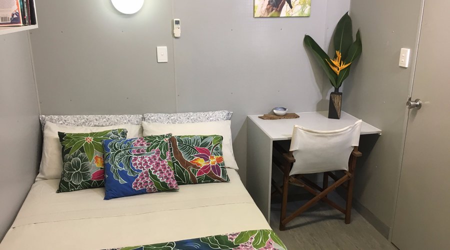 Ensuited room with a double bed.