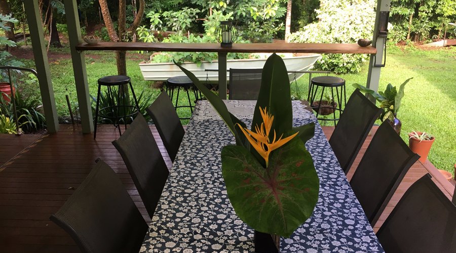 Alfresco dining area.