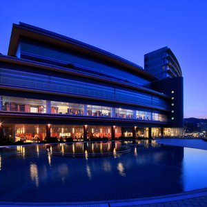 Biwako Hotel in Otsu, image may contain: Office Building, Hotel, City, Resort