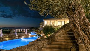 Divani Corfu Palace in Corfu, image may contain: Villa, Housing, Pool, Hotel