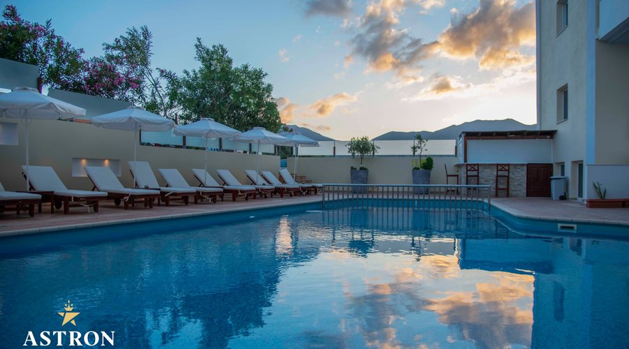 Dusk at the pool