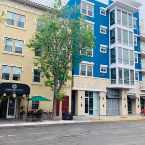Urban Boutique Hotel in San Diego, image may contain: Furniture, Cushion, Bed, Lamp
