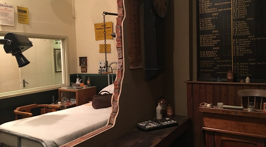 Our hospital and school exhibit explains the history of our building, Gwy House.