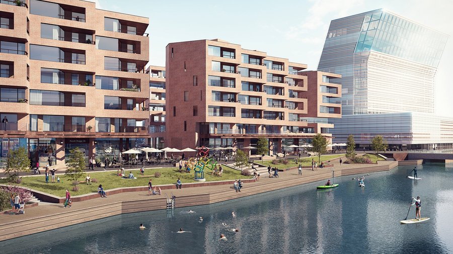 [VIN] Bjørvika is located right next to the fjord, the Munch museum and the Opera house.