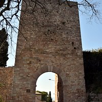 Porta Cappuccini exterior, looking towards the city