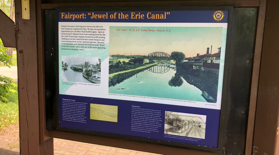 Erie Canal Trail - story board shelter