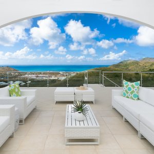 SERENDIPITY is located on the verdant hillside overlooking Grand Case Baie. When you arrive you are greeted by the sun-kissed panoramic view of the Turquoise Caribbean Sea, reaching from Creole Rock to Anguilla. Villa Serendipity is ideally located just minutes from the panoramic beaches of French St Martin and the plentiful restaurants along Grand Case Boulevard, fondly called “The Culinary Capital of the Caribbean”.