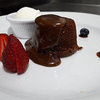 Sticky toffee pudding.