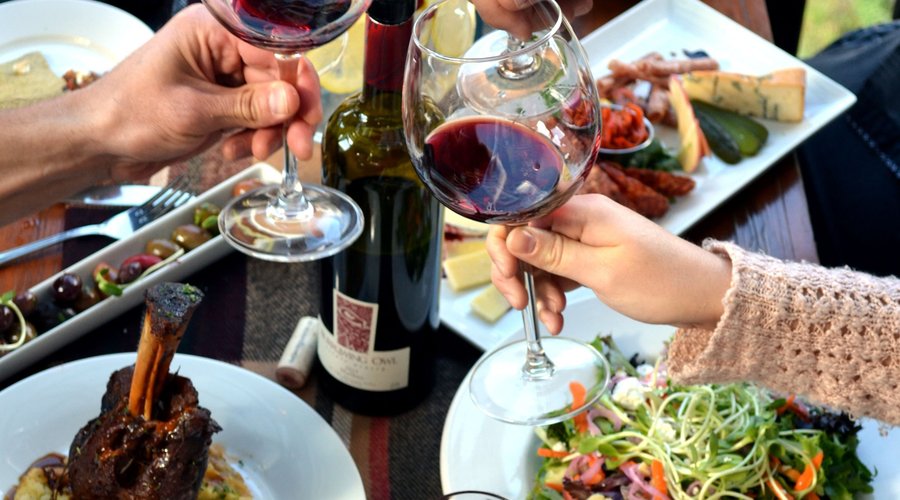 Cheers!   To good friends & even better wine.